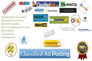 Portfolio for classified ad posting